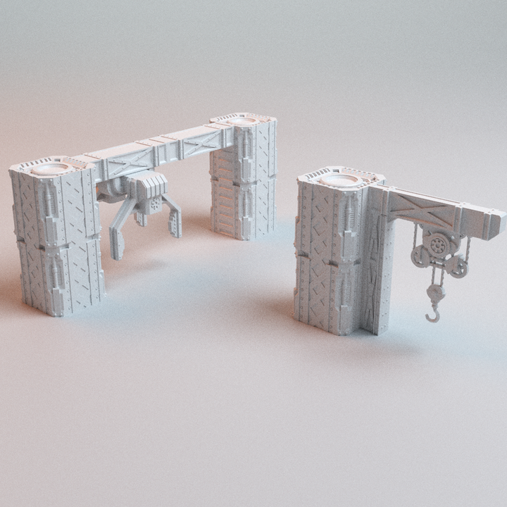 Corvus Games Terrain 3D printable Modular Factory Warehouse for 28mm - 32mm scale grimdark scifi tabletop wargaming
