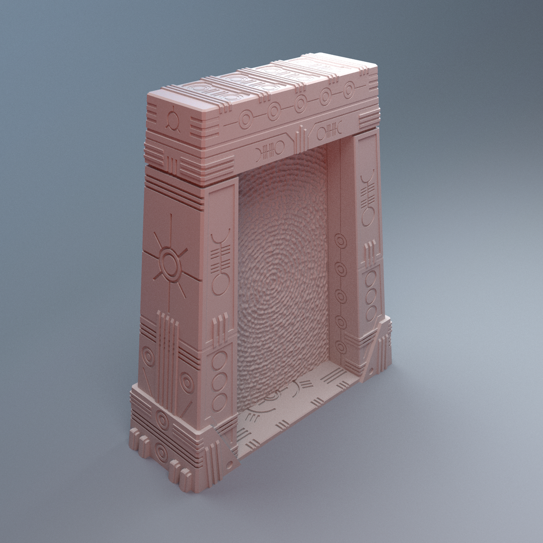 Corvus Games Terrain 3D printable NekroWorld Dolmen Portal Gate terrain for 28mm - 40mm grimdark scifi tabletop wargaming