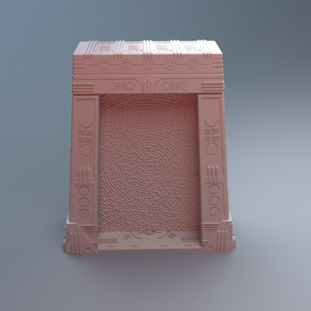 Corvus Games Terrain 3D printable NekroWorld Dolmen Portal Gate terrain for 28mm - 40mm grimdark scifi tabletop wargaming
