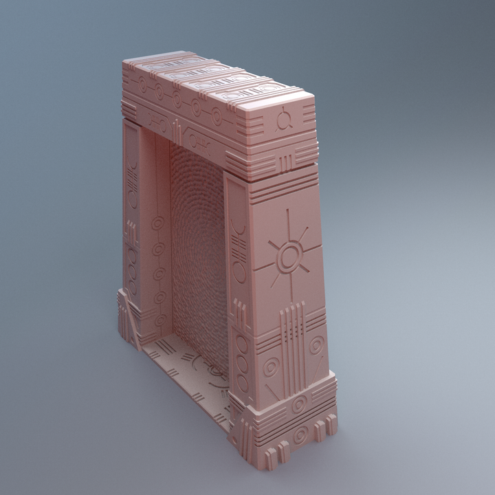 Corvus Games Terrain 3D printable NekroWorld Dolmen Portal Gate terrain for 28mm - 40mm grimdark scifi tabletop wargaming