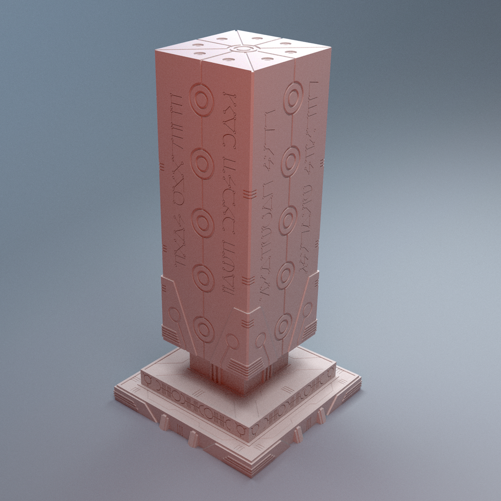 Corvus Games Terrain 3D printable NekroWorld Monument terrain for 28mm - 40mm grimdark scifi tabletop wargaming