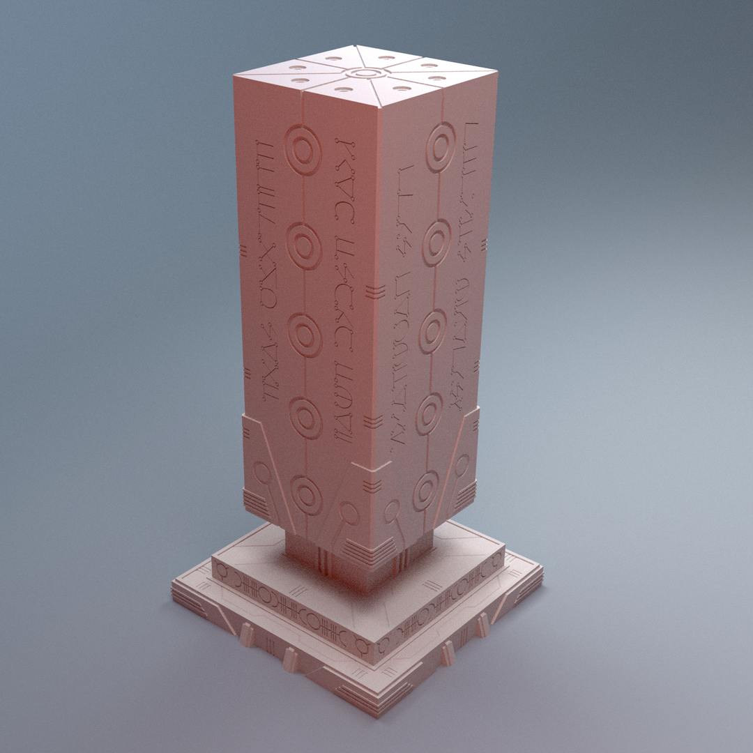 Corvus Games Terrain 3D printable NekroWorld Monument terrain for 28mm - 40mm grimdark scifi tabletop wargaming