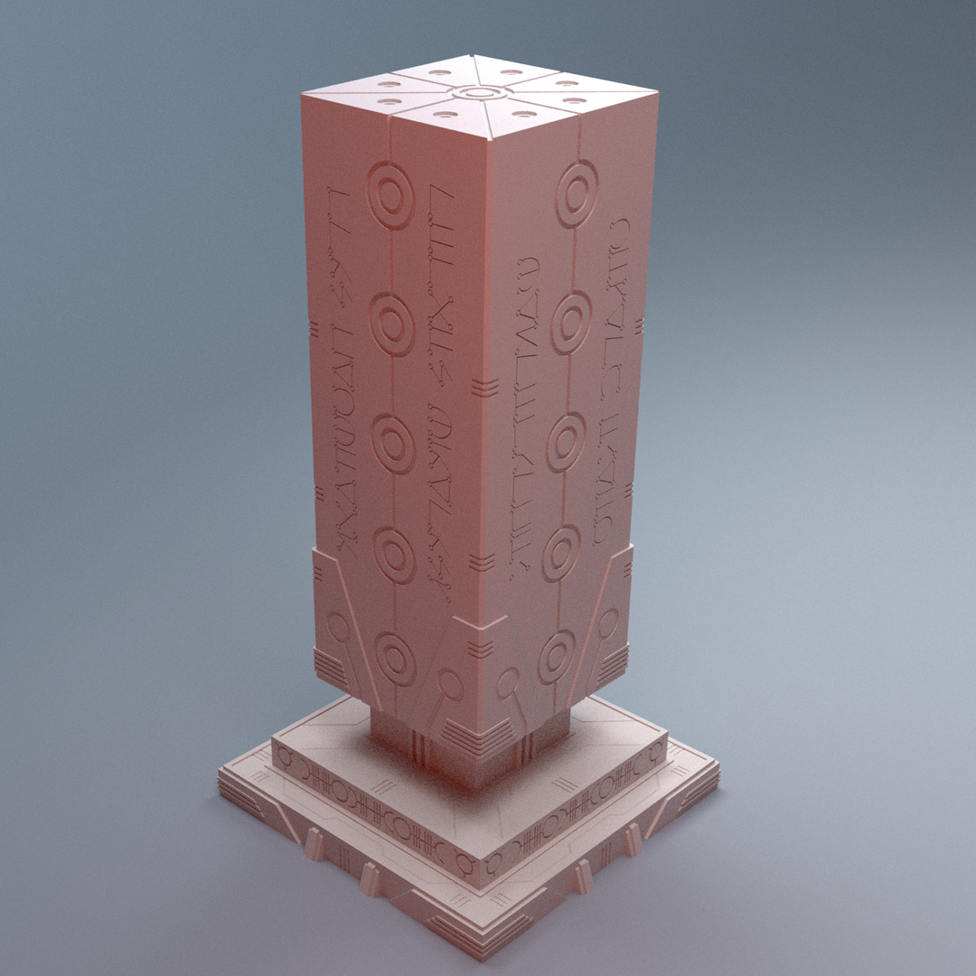 Corvus Games Terrain 3D printable NekroWorld Monument terrain for 28mm - 40mm grimdark scifi tabletop wargaming