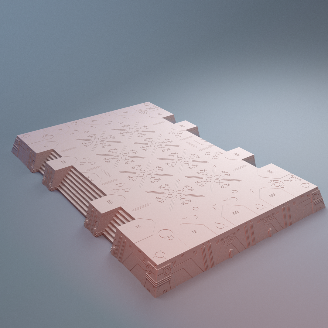 Corvus Games Terrain 3D printable NekroWorld Platform terrain for 28mm - 40mm grimdark scifi tabletop wargaming