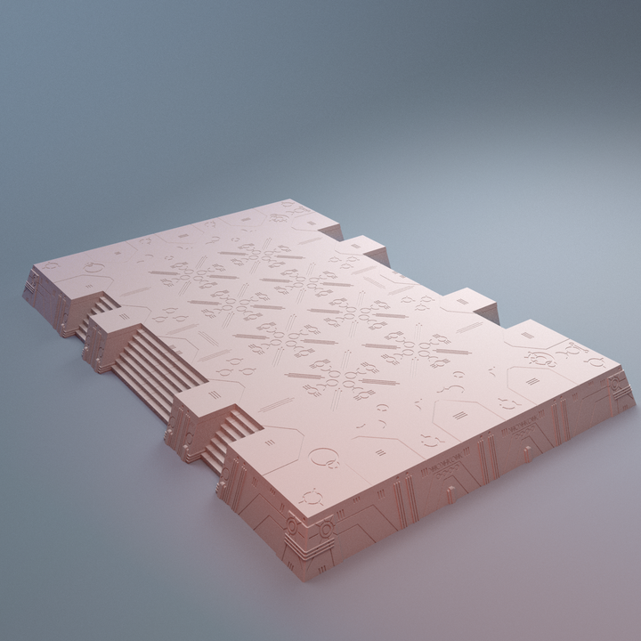 Corvus Games Terrain 3D printable NekroWorld Platform terrain for 28mm - 40mm grimdark scifi tabletop wargaming