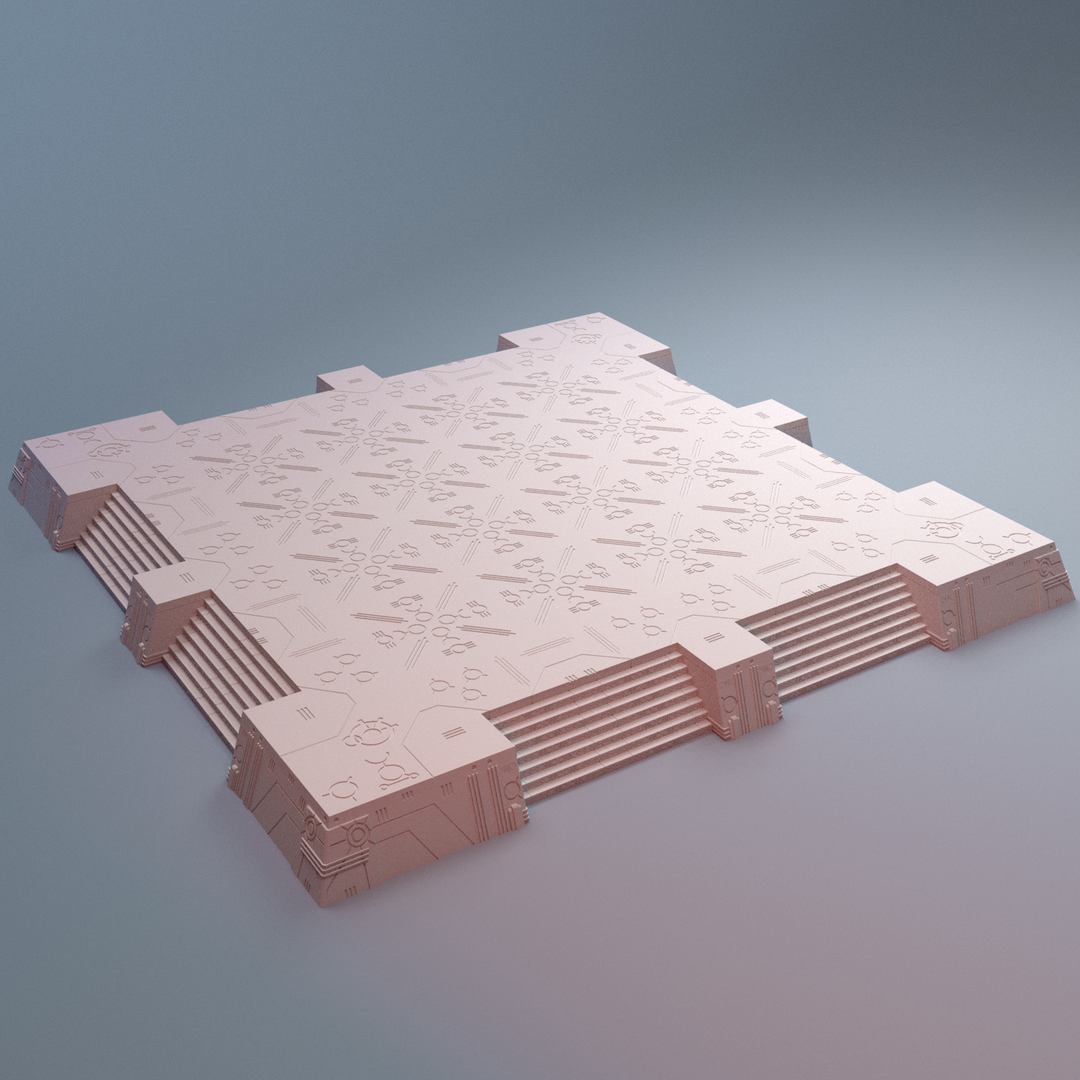 Corvus Games Terrain 3D printable NekroWorld Platform terrain for 28mm - 40mm grimdark scifi tabletop wargaming