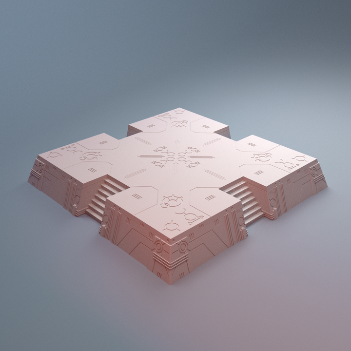 Corvus Games Terrain 3D printable NekroWorld Platform terrain for 28mm - 40mm grimdark scifi tabletop wargaming