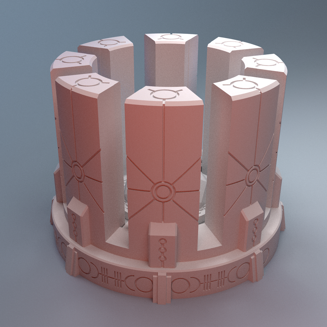 Corvus Games Terrain 3D printable NekroWorld Power Generator terrain for 28mm - 40mm grimdark scifi tabletop wargaming