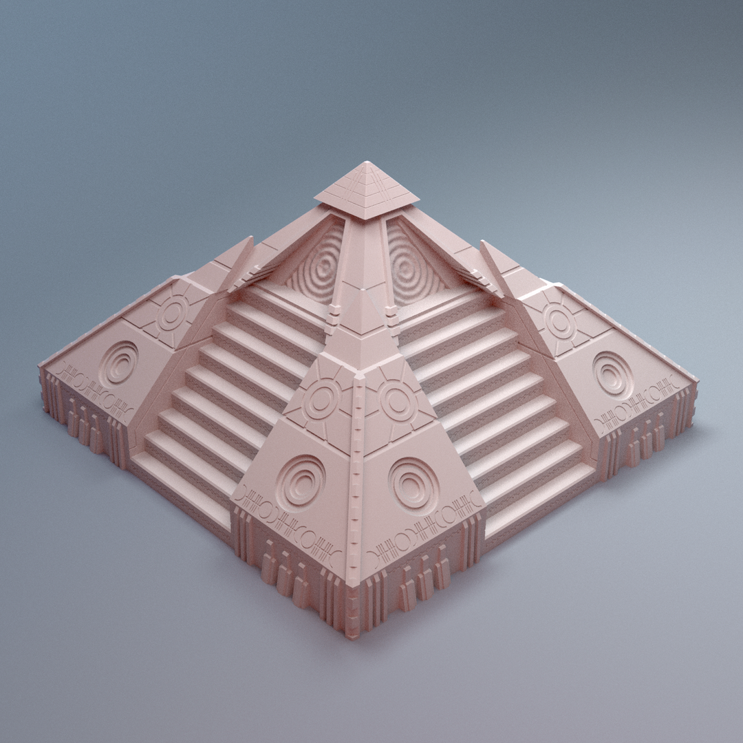 Corvus Games Terrain 3D printable NekroWorld Pyramid terrain for 28mm - 40mm grimdark scifi tabletop wargaming