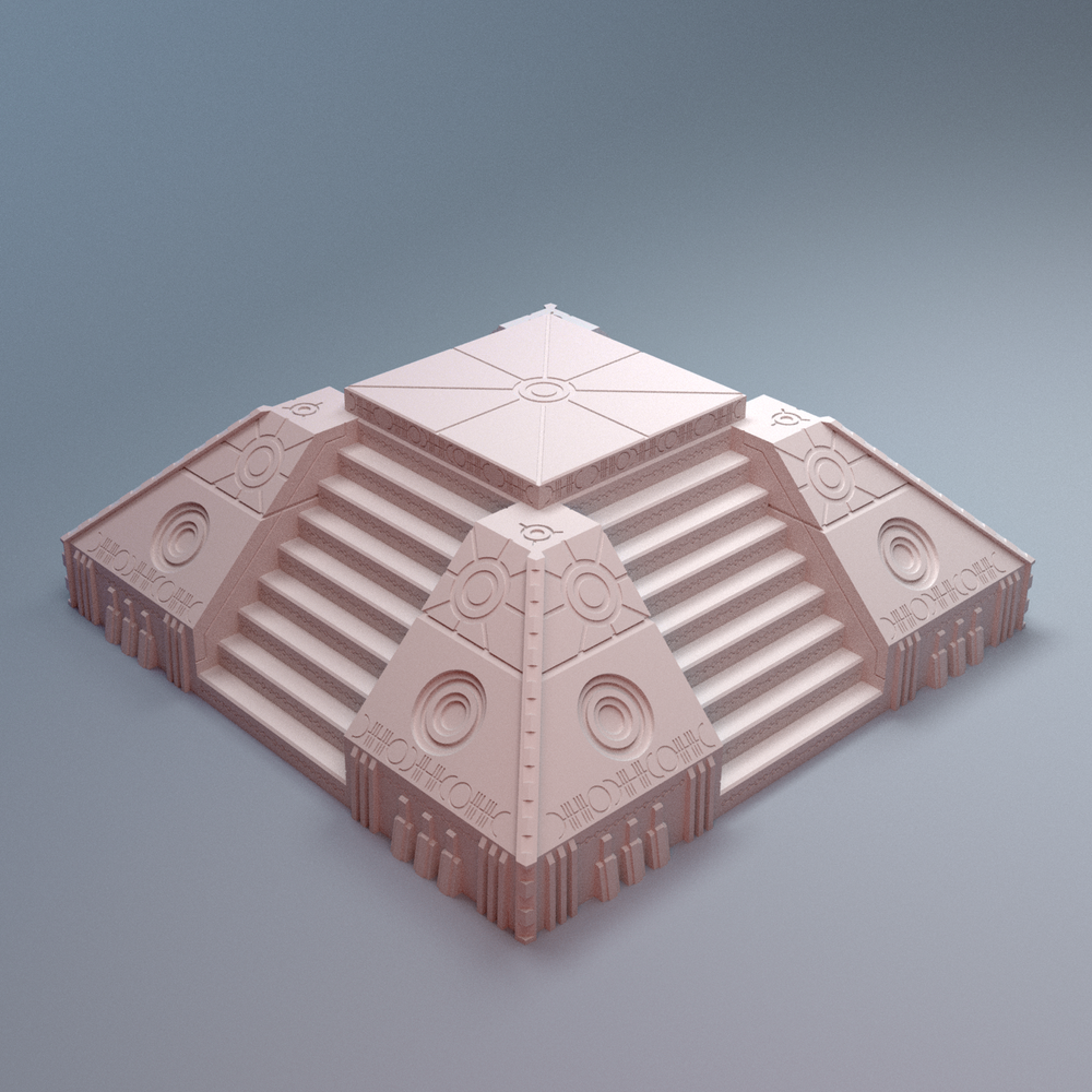 Corvus Games Terrain 3D printable NekroWorld Pyramid terrain for 28mm - 40mm grimdark scifi tabletop wargaming
