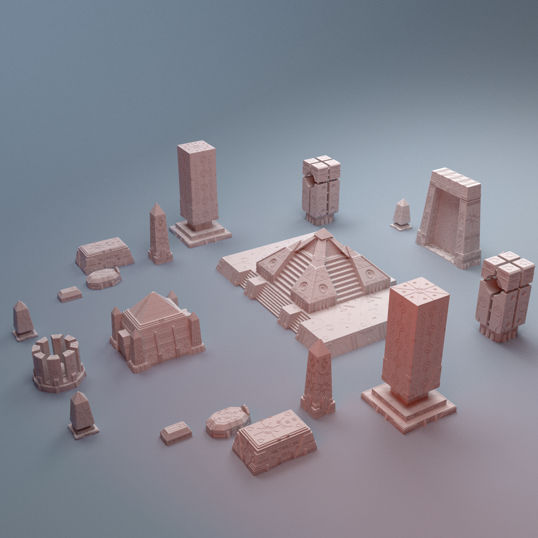 Corvus Games Terrain 3D printable NekroWorld terrain for 28mm - 40mm grimdark scifi tabletop wargaming