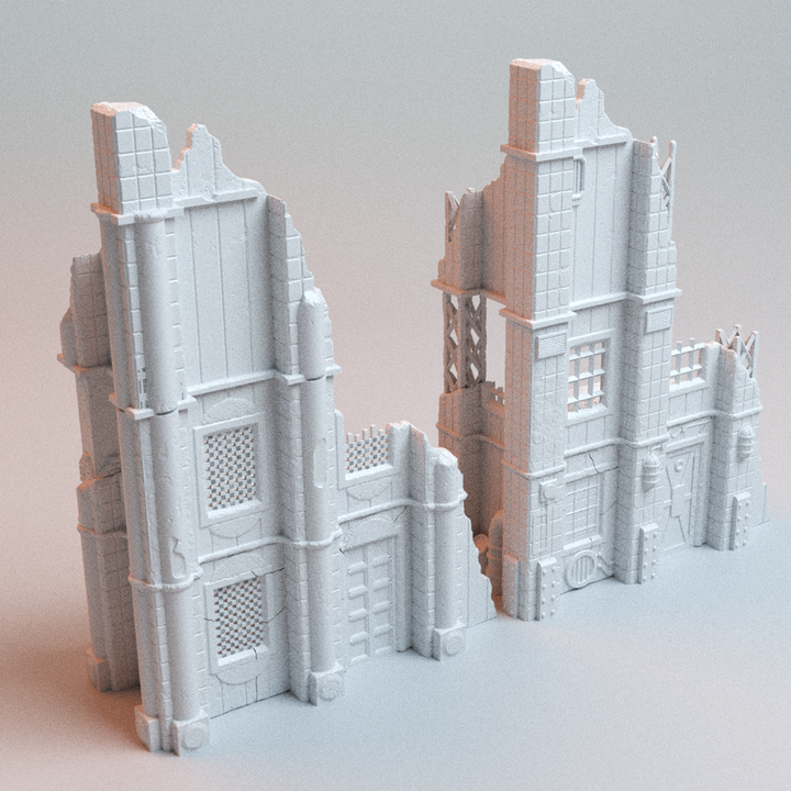 Corvus Games Terrain 3D printable Omni Present Ruins for 28mm - 32mm scifi fantasy trench wars tabletop wargaming