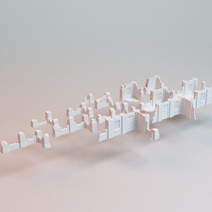Corvus Games Terrain 3D printable Omni Present Ruins for 28mm - 32mm scifi fantasy trench wars tabletop wargaming