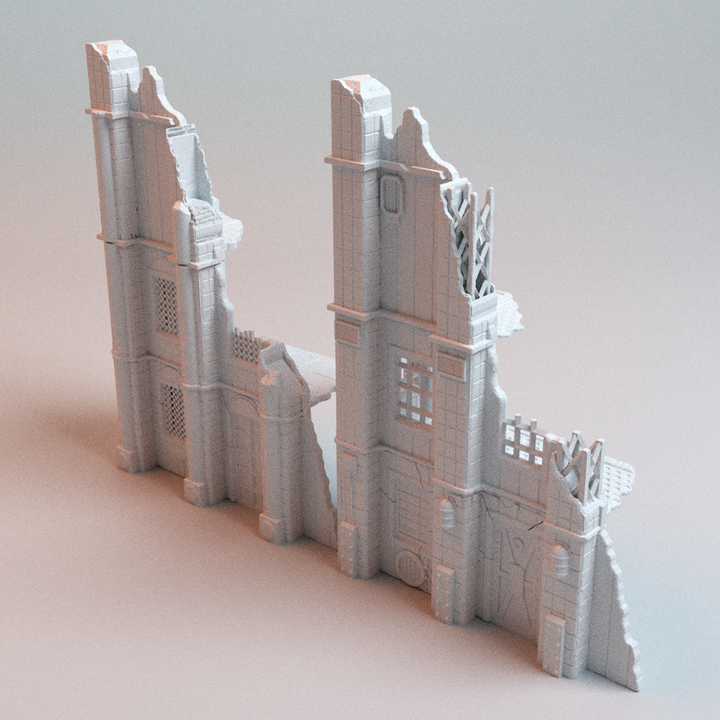 Corvus Games Terrain 3D printable Omni Present Ruins for 28mm - 32mm scifi fantasy trench wars tabletop wargaming