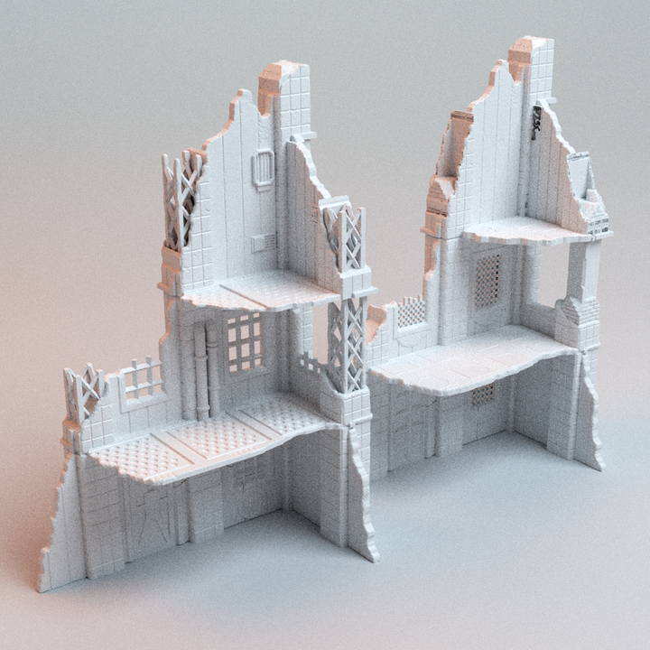 Corvus Games Terrain 3D printable Omni Present Ruins for 28mm - 32mm scifi fantasy trench wars tabletop wargaming