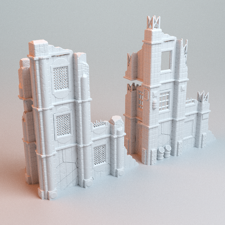 Corvus Games Terrain 3D printable Omni Present Ruins for 28mm - 32mm scifi fantasy trench wars tabletop wargaming