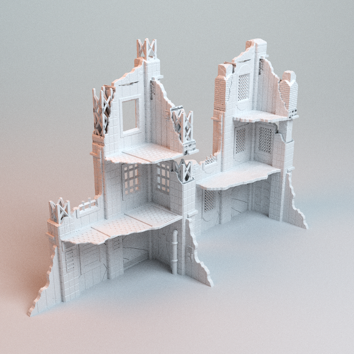 Corvus Games Terrain 3D printable Omni Present Ruins for 28mm - 32mm scifi fantasy trench wars tabletop wargaming