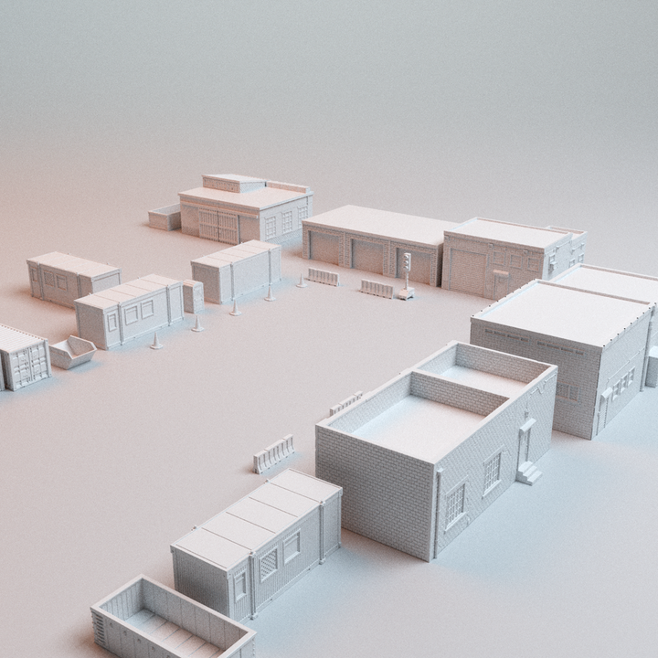Corvus Games Terrain 3D printable Phase 8 Bundle for 28mm - 32mm scale urban heroic tabletop wargaming