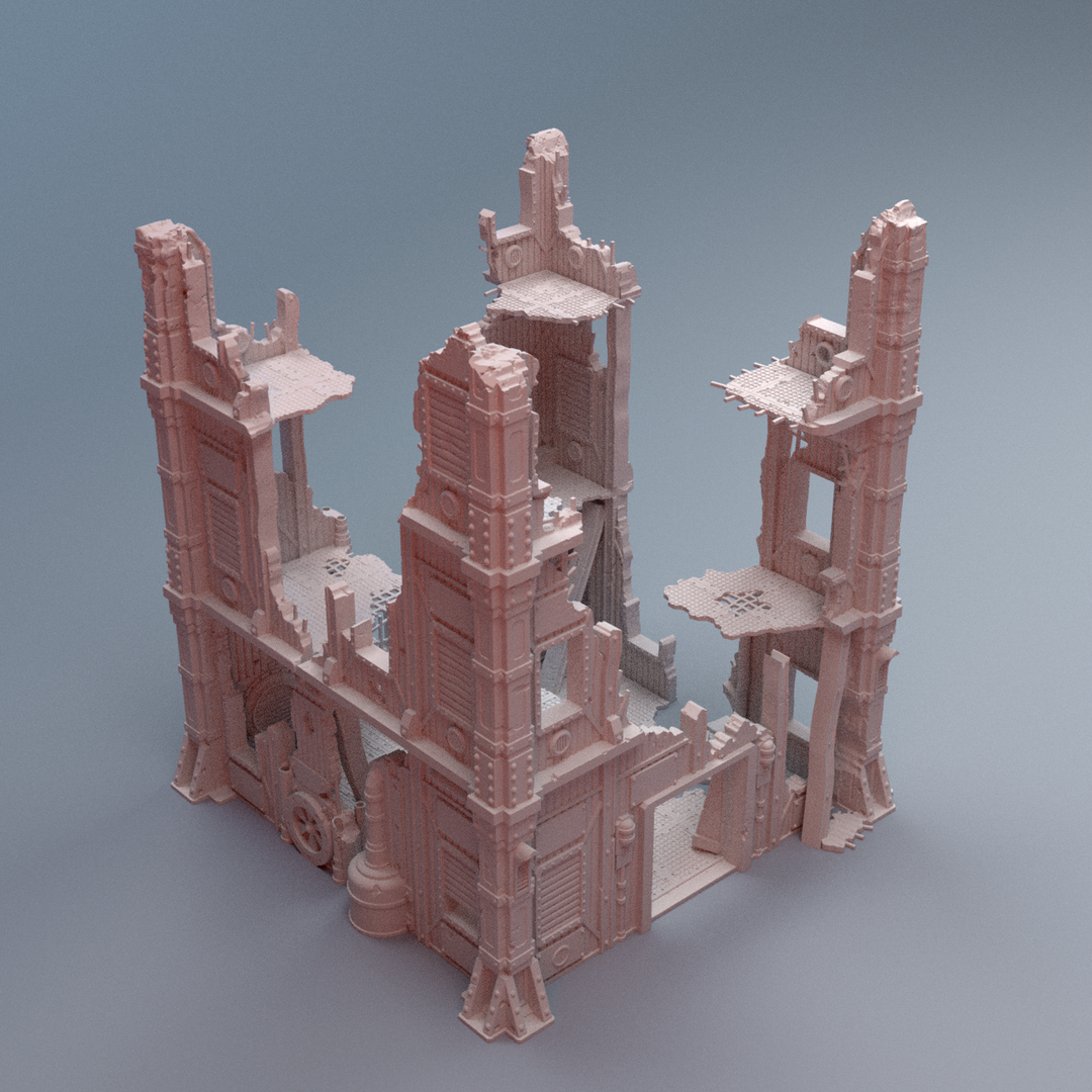 Corvus Games Terrain 3D printable Secundus Ruins terrain for 28mm - 40mm grimdark scifi tabletop wargaming