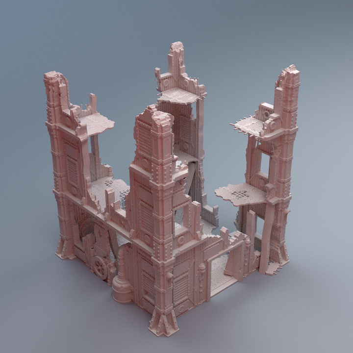 Corvus Games Terrain 3D printable Secundus Ruins terrain for 28mm - 40mm grimdark scifi tabletop wargaming