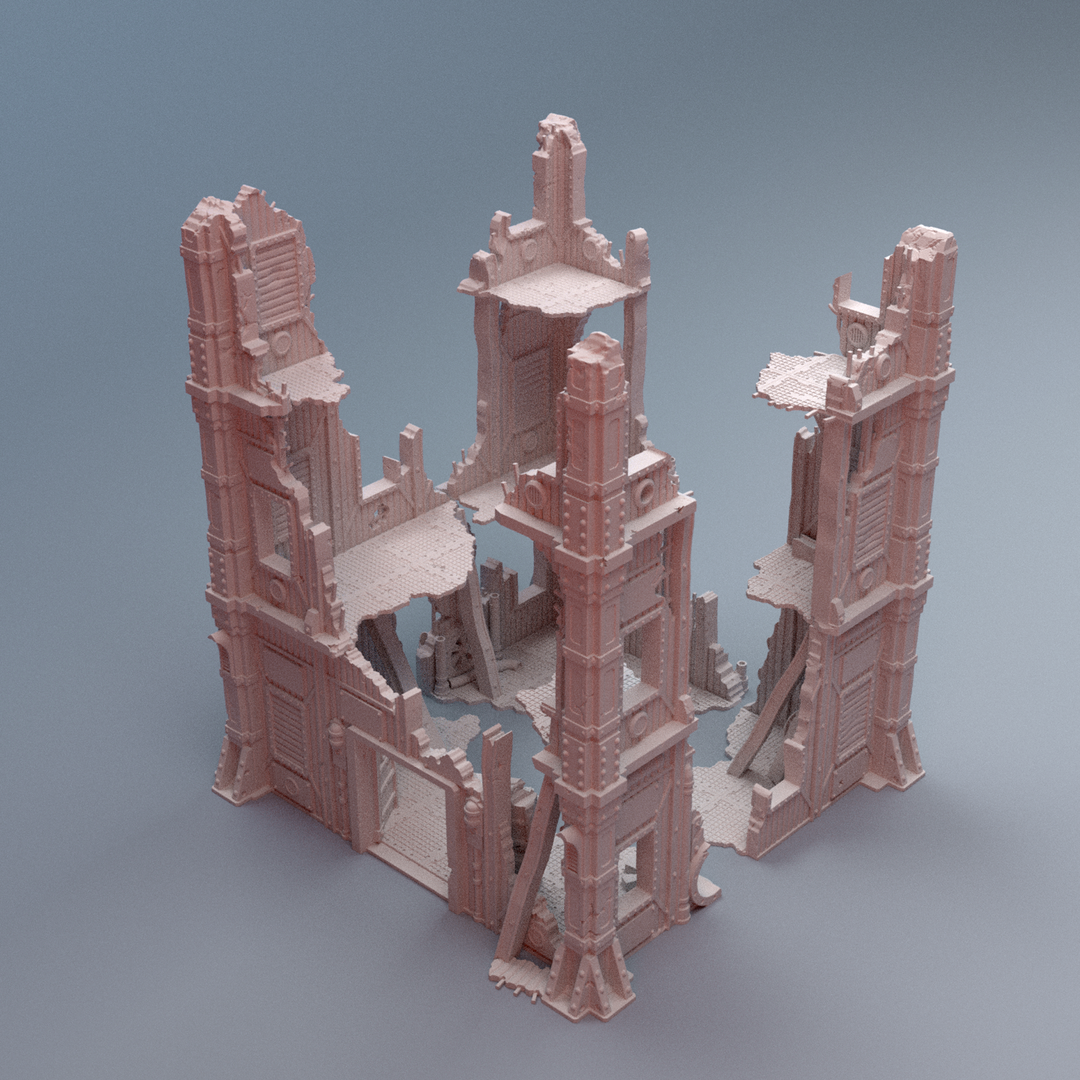 Corvus Games Terrain 3D printable Secundus Ruins terrain for 28mm - 40mm grimdark scifi tabletop wargaming