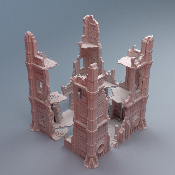 Corvus Games Terrain 3D printable Secundus Ruins terrain for 28mm - 40mm grimdark scifi tabletop wargaming