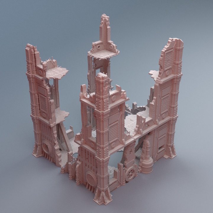 Corvus Games Terrain 3D printable Secundus Ruins terrain for 28mm - 40mm grimdark scifi tabletop wargaming