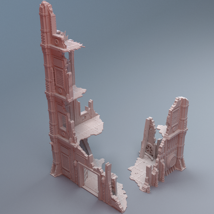 Corvus Games Terrain 3D printable Secundus Ruins terrain for 28mm - 40mm grimdark scifi tabletop wargaming