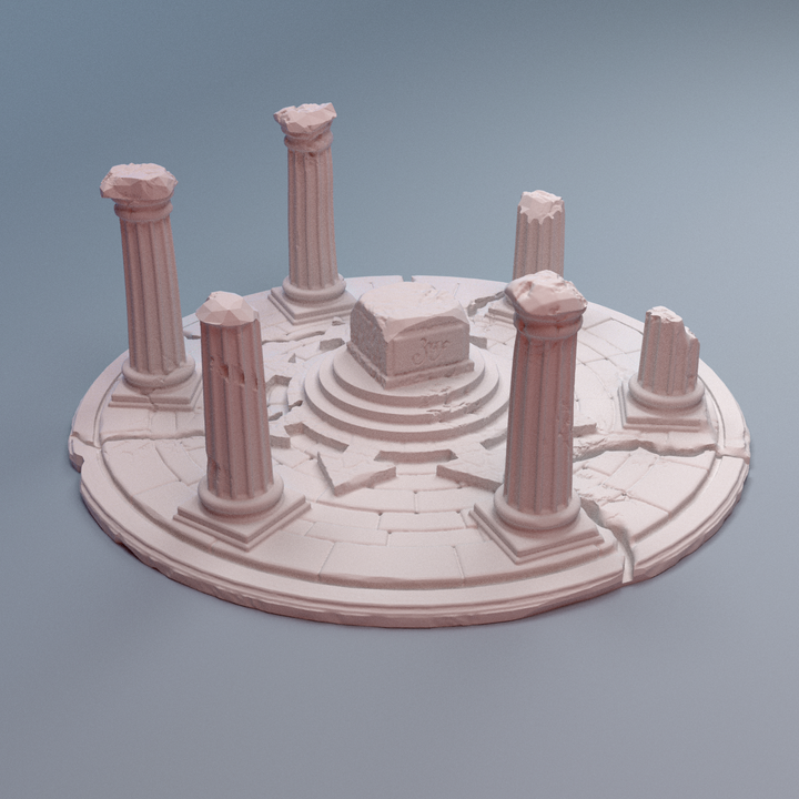 Corvus Games Terrain 3D printable Sigillum Maleficis Chaos Altar terrain for 28mm - 40mm fantasy tabletop wargaming