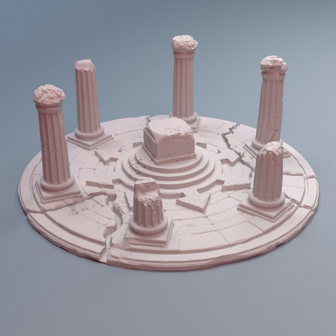 Corvus Games Terrain 3D printable Sigillum Maleficis Chaos Altar terrain for 28mm - 40mm fantasy tabletop wargaming
