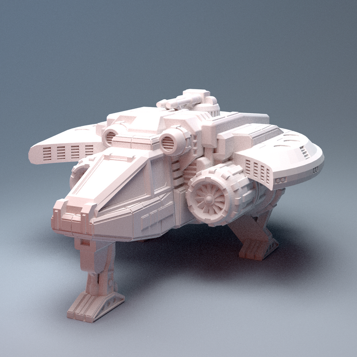 Corvus Games Terrain 3D printable Smugglers Ship for 28mm - 34mm scifi tabletop wargaming