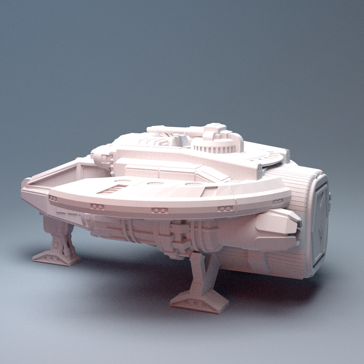 Corvus Games Terrain 3D printable Smugglers Ship for 28mm - 34mm scifi tabletop wargaming