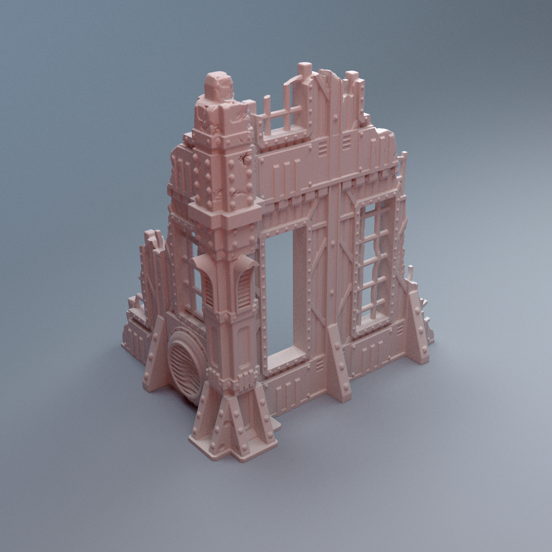 Corvus Games Terrain 3D printable TertiusB Ruins terrain for 28mm - 40mm grimdark scifi tabletop wargaming
