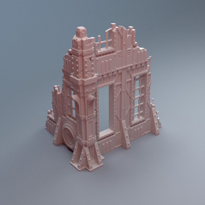 Corvus Games Terrain 3D printable TertiusB Ruins terrain for 28mm - 40mm grimdark scifi tabletop wargaming
