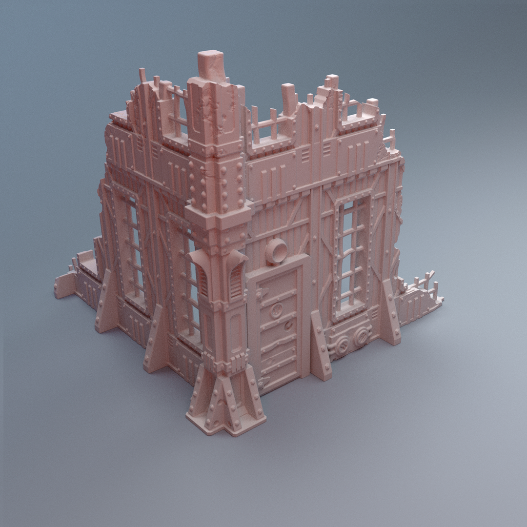 Corvus Games Terrain 3D printable TertiusB Ruins terrain for 28mm - 40mm grimdark scifi tabletop wargaming