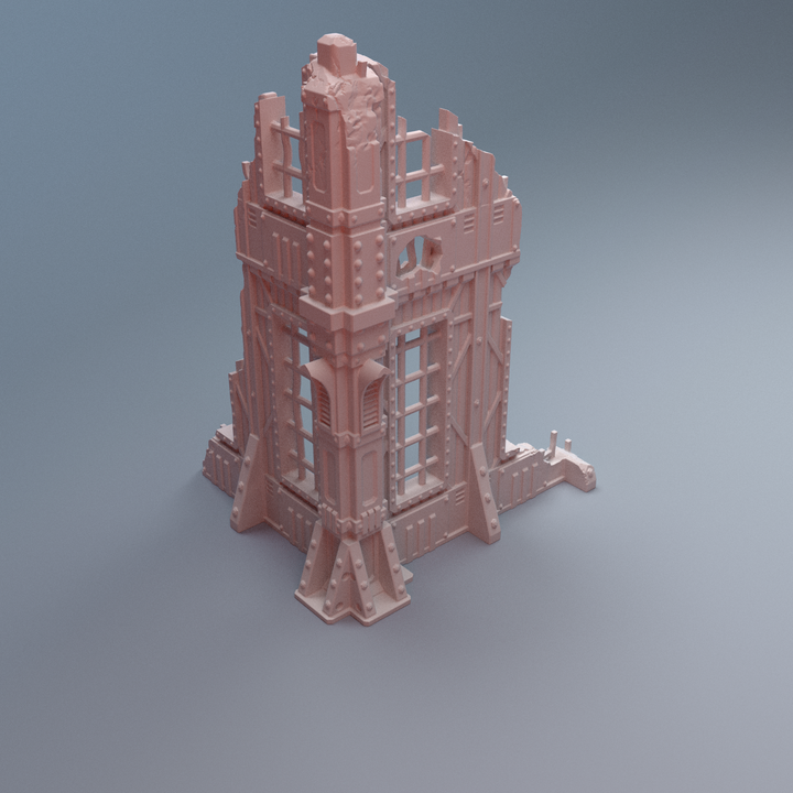 Corvus Games Terrain 3D printable TertiusB Ruins terrain for 28mm - 40mm grimdark scifi tabletop wargaming