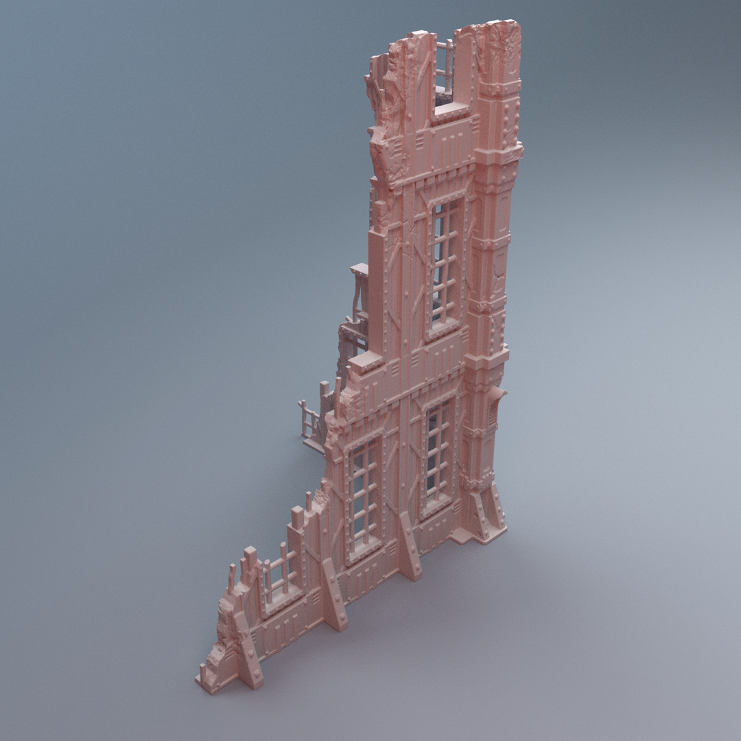 Corvus Games Terrain 3D printable TertiusB Ruins terrain for 28mm - 40mm grimdark scifi tabletop wargaming