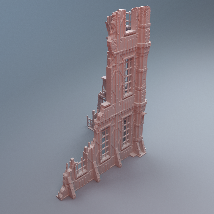 Corvus Games Terrain 3D printable TertiusB Ruins terrain for 28mm - 40mm grimdark scifi tabletop wargaming
