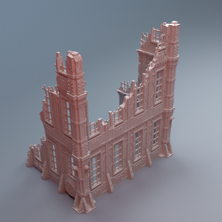 Corvus Games Terrain 3D printable TertiusB Ruins terrain for 28mm - 40mm grimdark scifi tabletop wargaming