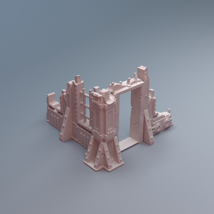 Corvus Games Terrain 3D printable TertiusB Ruins terrain for 28mm - 40mm grimdark scifi tabletop wargaming