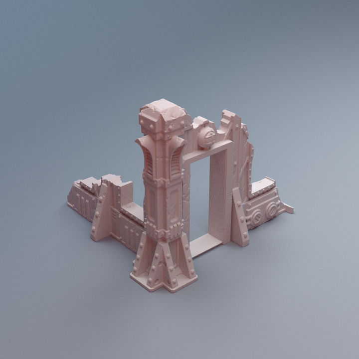 Corvus Games Terrain 3D printable TertiusB Ruins terrain for 28mm - 40mm grimdark scifi tabletop wargaming