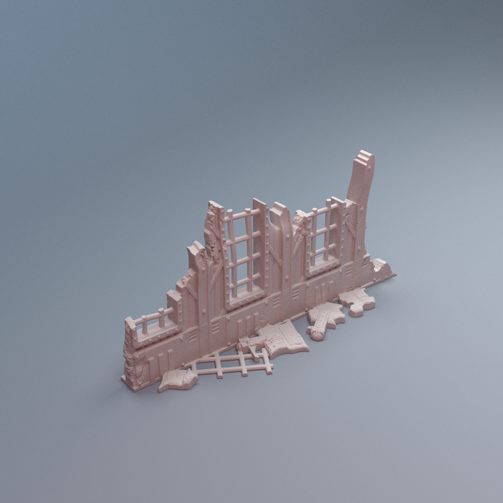 Corvus Games Terrain 3D printable TertiusB Ruins terrain for 28mm - 40mm grimdark scifi tabletop wargaming