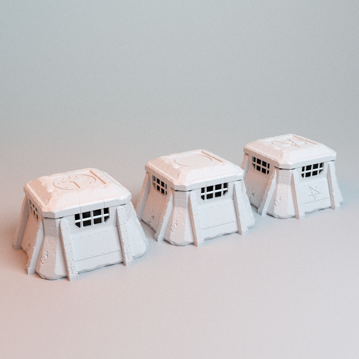 Corvus Games Terrain 3D printable Trench Wars Bunker for 28mm - 32mm scifi tabletop wargaming