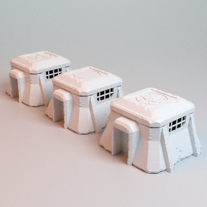 Corvus Games Terrain 3D printable Trench Wars Bunker for 28mm - 32mm scifi tabletop wargaming