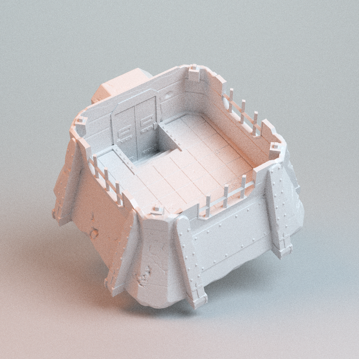 Corvus Games Terrain 3D printable Trench Wars Bunker for 28mm - 32mm scifi tabletop wargaming