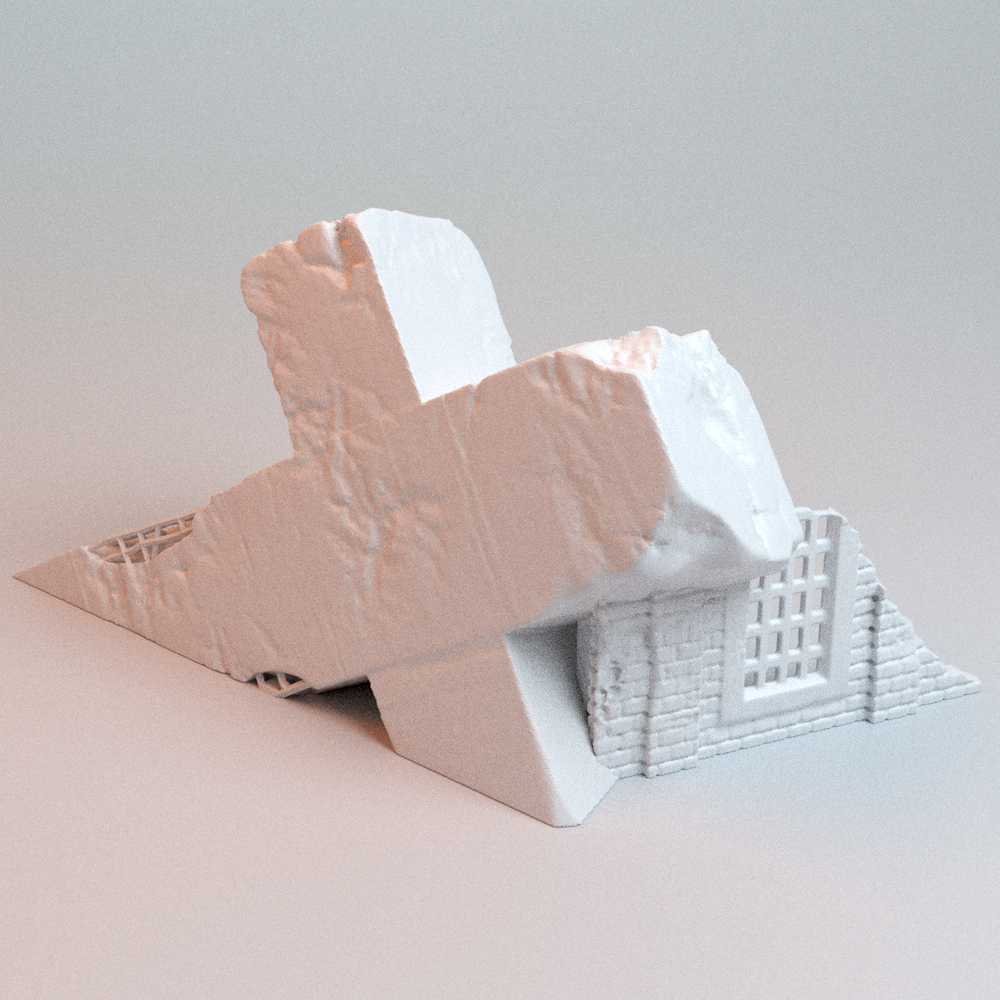 Corvus Games Terrain 3D printable Trench Wars Fallen Cross for 28mm - 32mm scifi tabletop wargaming