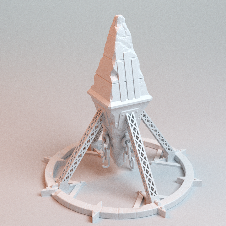 Corvus Games Terrain 3D printable Trench Wars Heretic Obelisk for 28mm - 32mm scifi tabletop wargaming