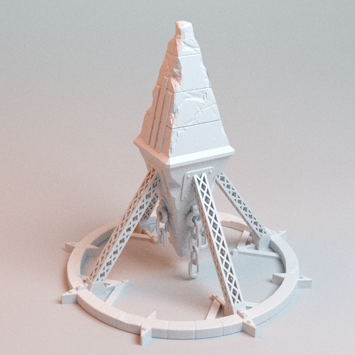 Corvus Games Terrain 3D printable Trench Wars Heretic Obelisk for 28mm - 32mm scifi tabletop wargaming