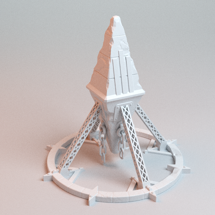 Corvus Games Terrain 3D printable Trench Wars Heretic Obelisk for 28mm - 32mm scifi tabletop wargaming