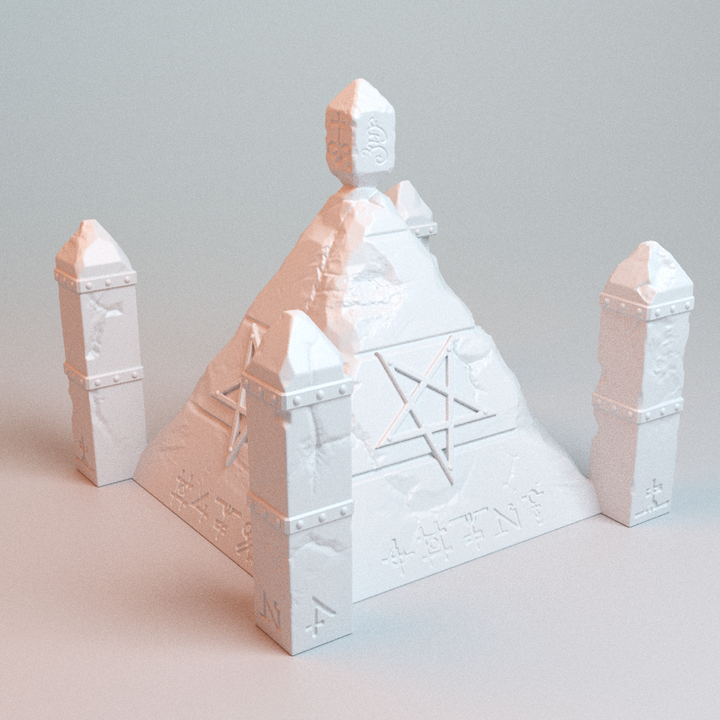 Corvus Games Terrain 3D printable Trench Wars Heretic Pyramid for 28mm - 32mm scifi tabletop wargaming